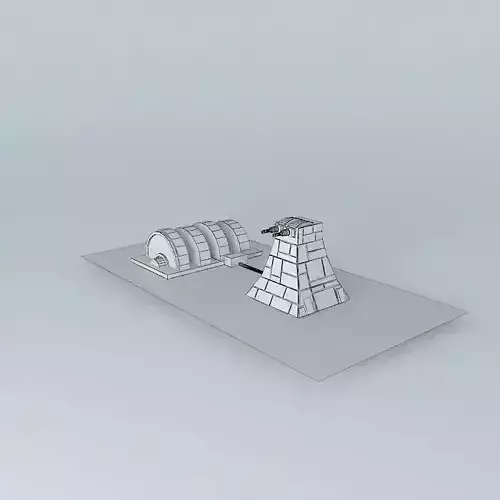 Turbolaser tower with power generator - Star Wars 3D model