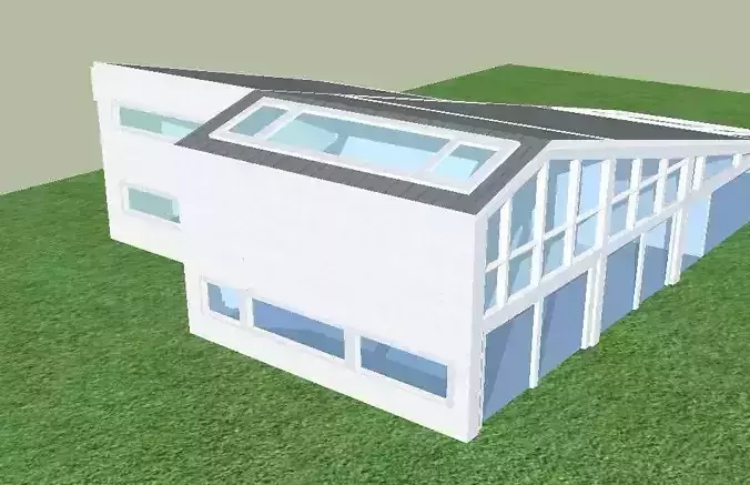 Large contemporary house 3D model