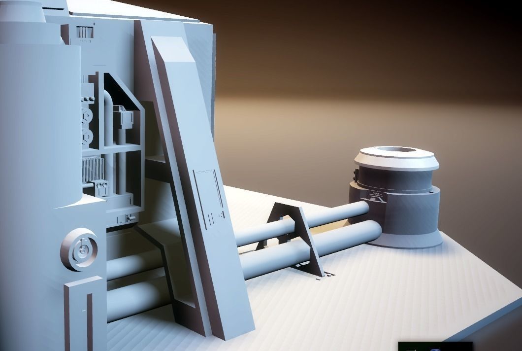Sci-Fi RPG House with interior - High details level Low-poly 3D model_9