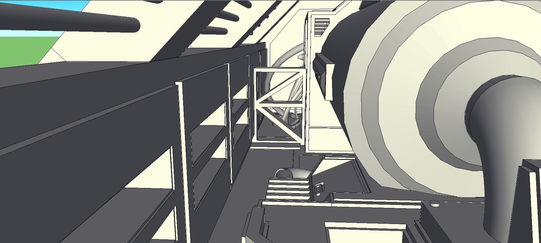 Sci-Fi RPG House with interior - High details level Low-poly 3D model_13