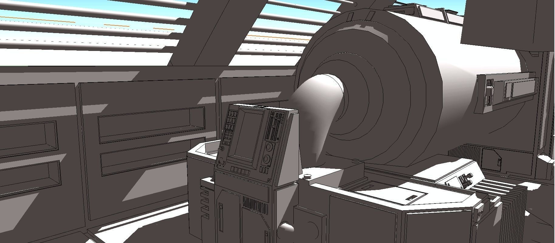 Sci-Fi RPG House with interior - High details level Low-poly 3D model_15