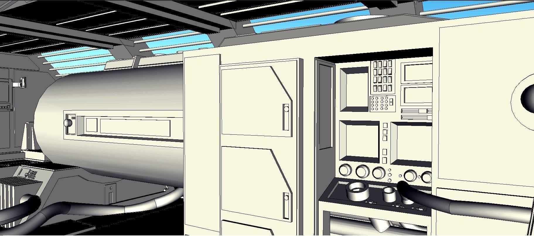 Sci-Fi RPG House with interior - High details level Low-poly 3D model_19