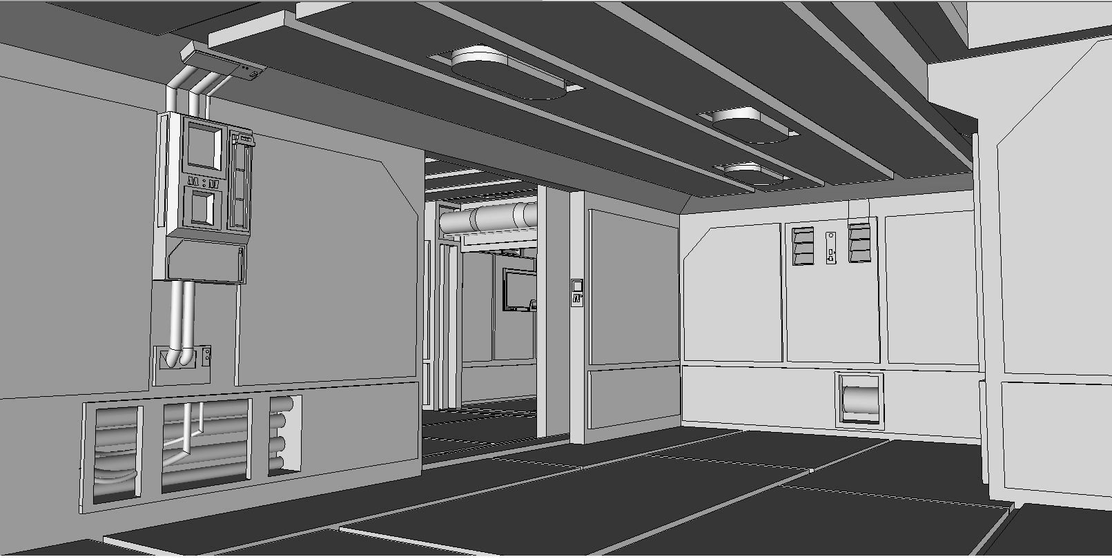 Sci-Fi RPG House with interior - High details level Low-poly 3D model_21