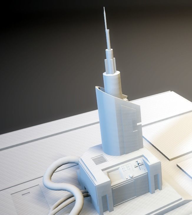 Sci-Fi RPG House with interior - High details level Low-poly 3D model_27