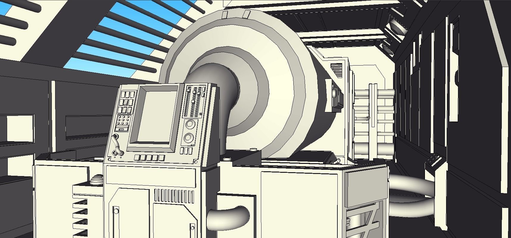 Sci-Fi RPG House with interior - High details level Low-poly 3D model_12