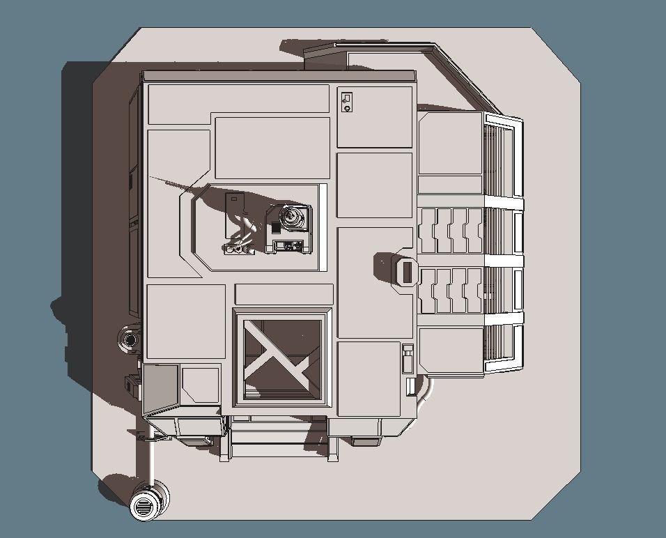 Sci-Fi RPG House with interior - High details level Low-poly 3D model_6