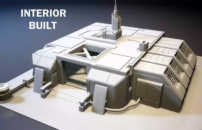 Sci-Fi RPG House with interior - High details level