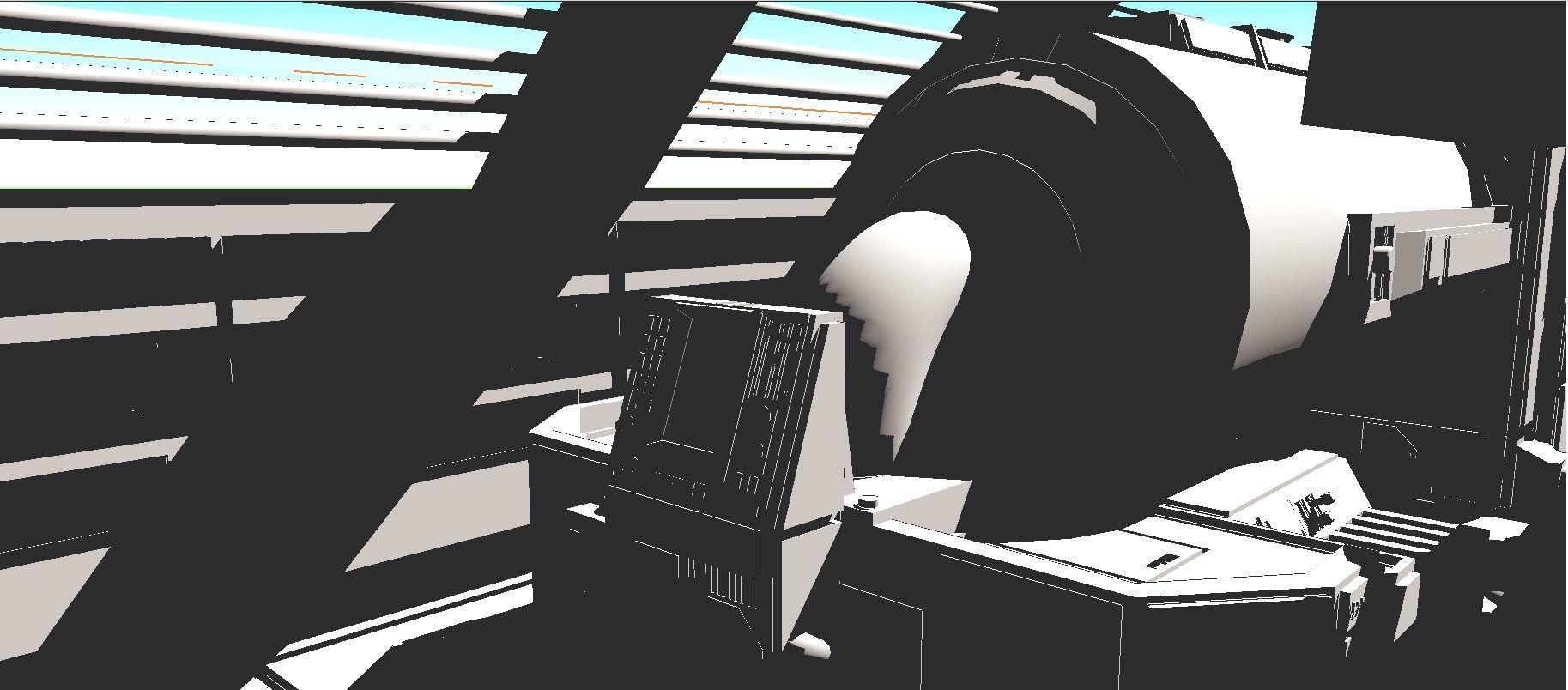 Sci-Fi RPG House with interior - High details level Low-poly 3D model_14