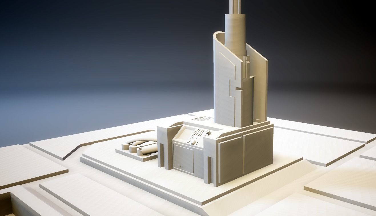 Sci-Fi RPG House with interior - High details level Low-poly 3D model_26