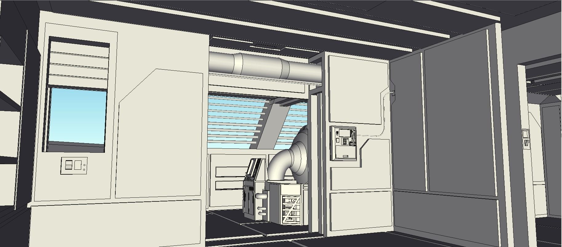 Sci-Fi RPG House with interior - High details level Low-poly 3D model_18