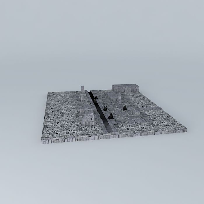 Death star surface - Star Wars 3D model_3