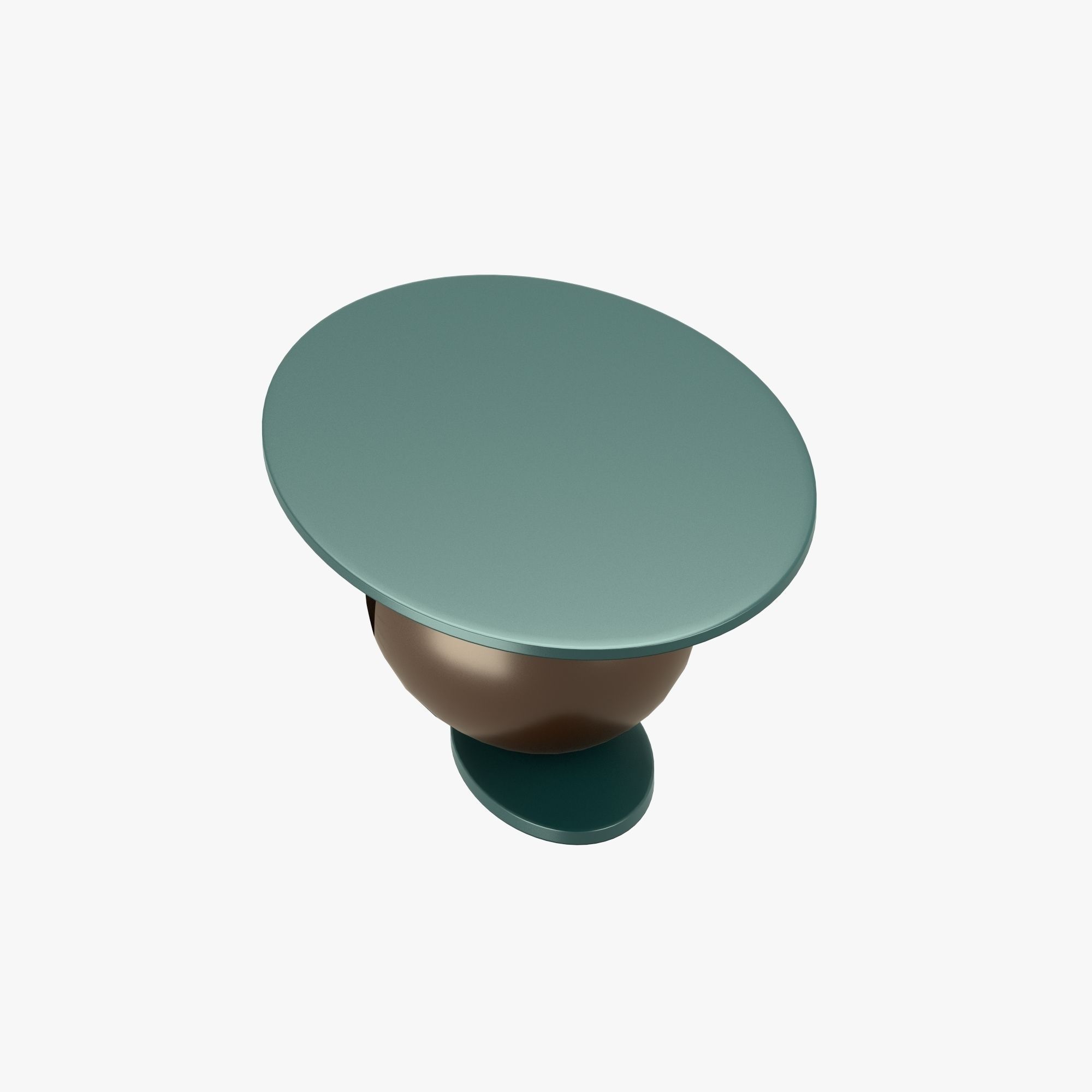Oval table with middle hole 3D model_4