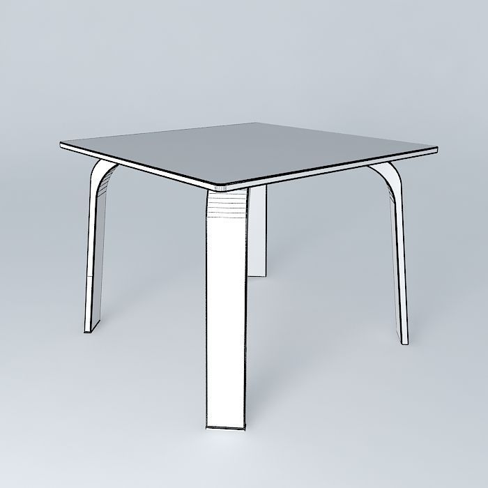 Table Dex Q Small Free 3D model_4