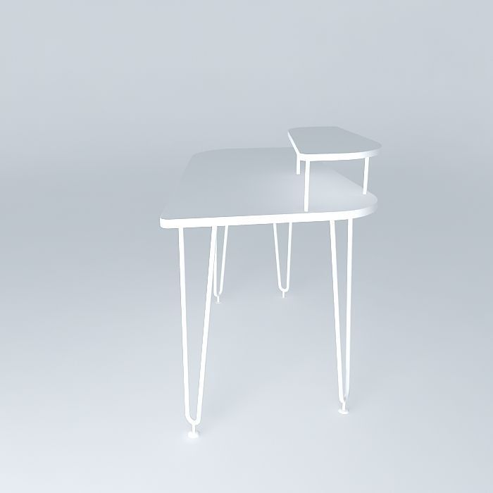 Working Desk Free 3D model_2