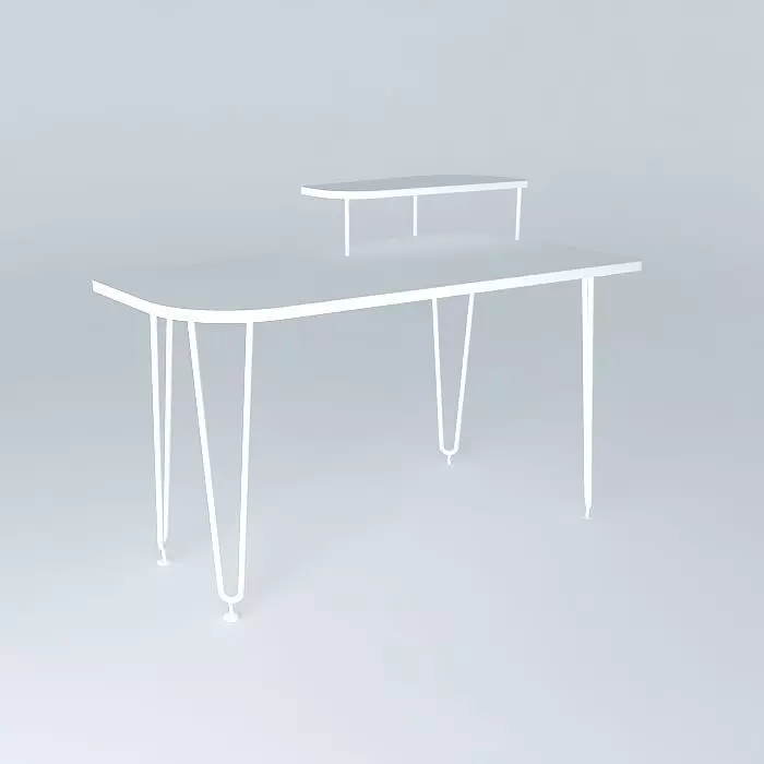 Working Desk Free 3D model_0