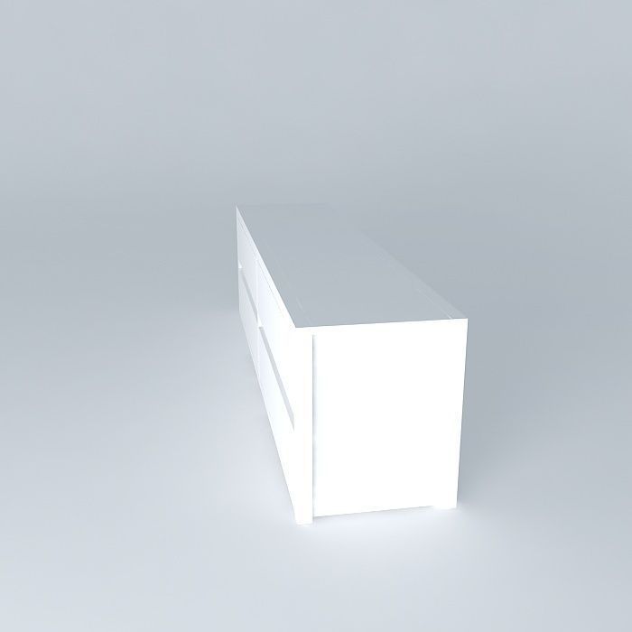 Four Drawer Chest Free 3D model_2