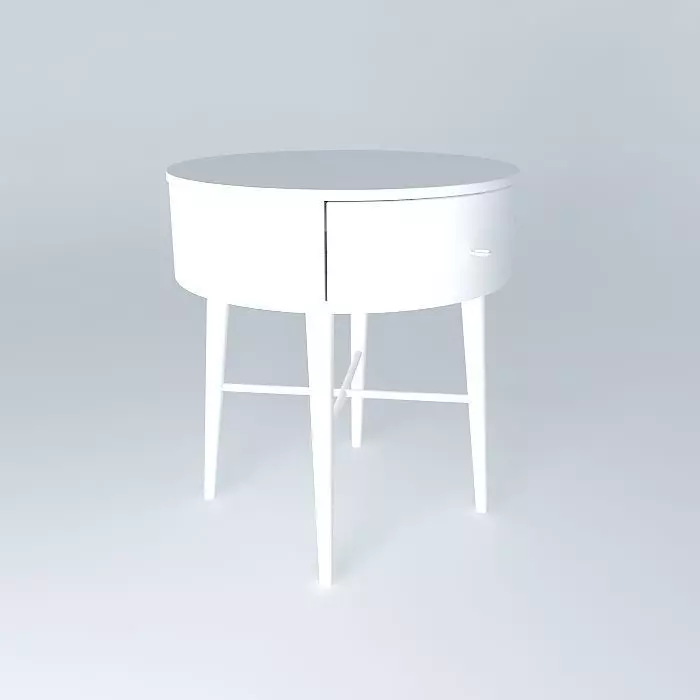Storage Side Table Round free 3D model | CGTrader