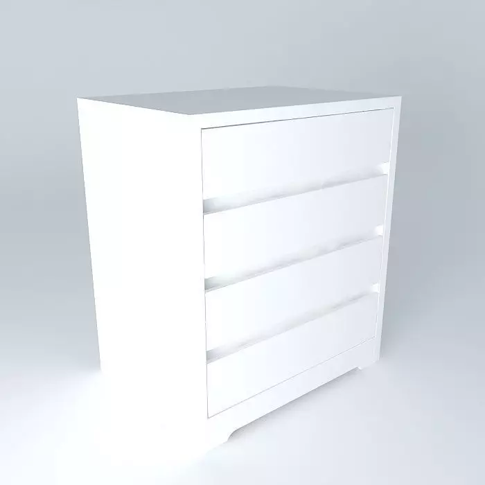 Four Drawer Stackable Chest Free 3D model