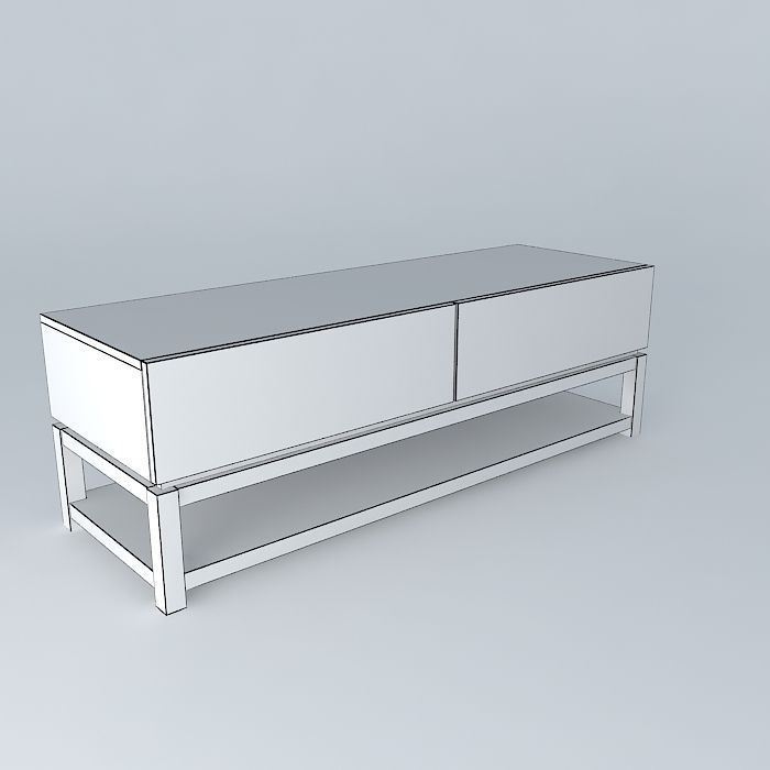 Media Console Free 3D model_3