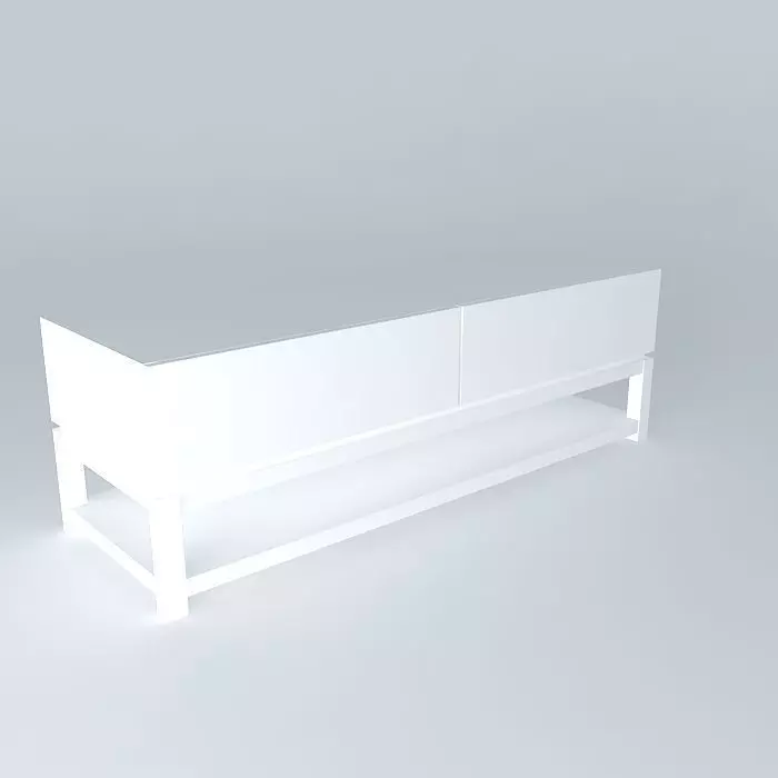 Media Console Free 3D model_0