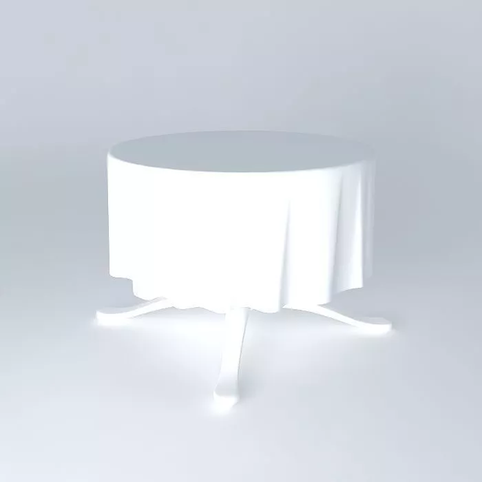 Table With Cloth Free 3D model