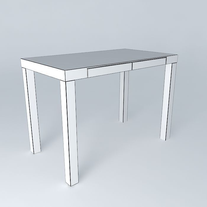Parsons Table With Drawer Free 3D model_3