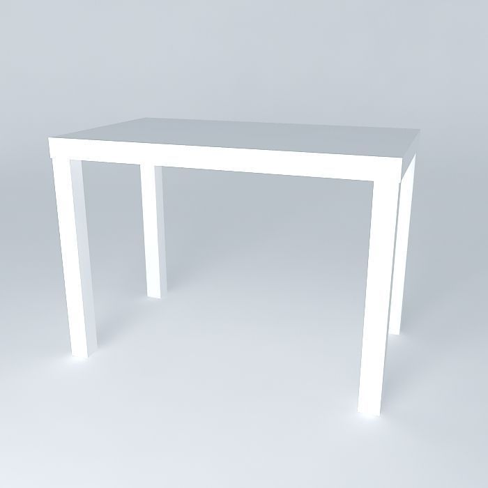 Parsons Table With Drawer Free 3D model_1