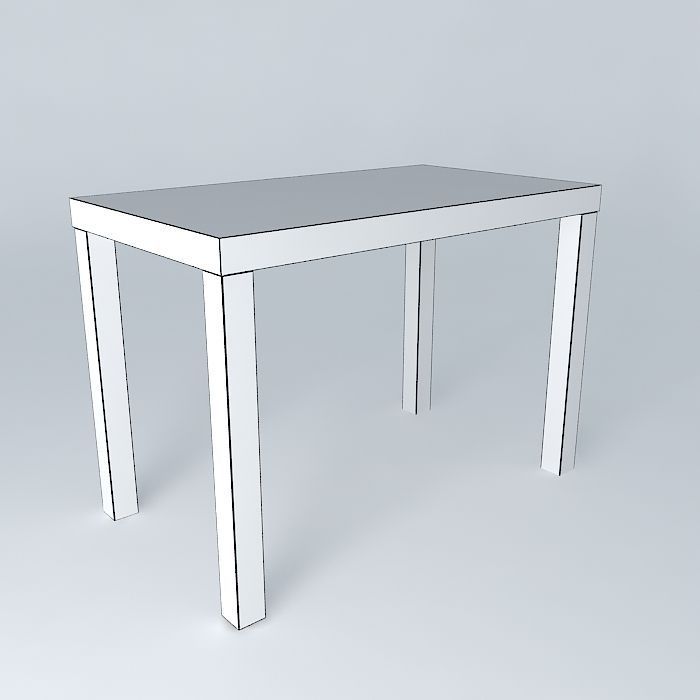 Parsons Table With Drawer Free 3D model_4
