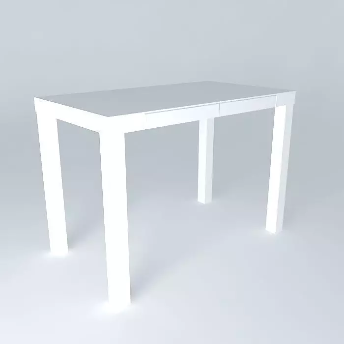 Parsons Table With Drawer Free 3D model_0