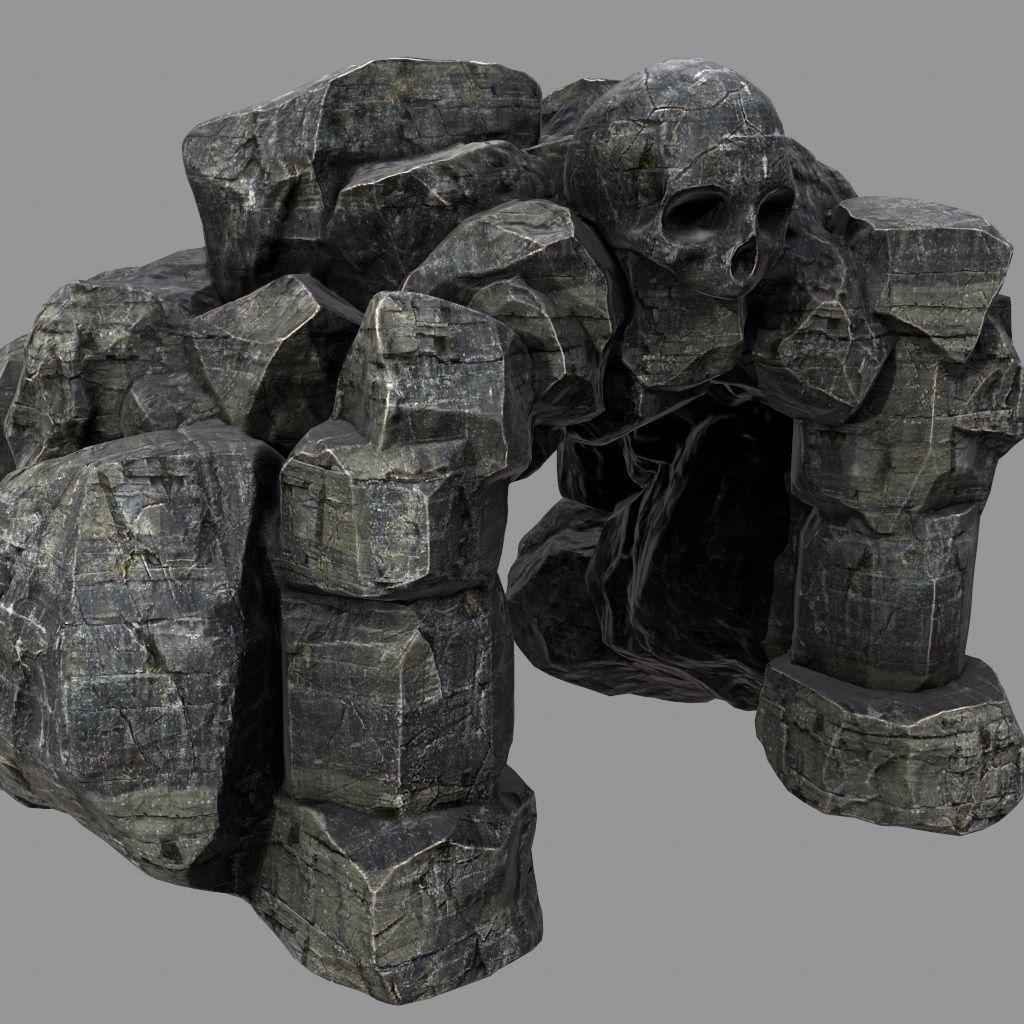 Skull Cave 3D model_4