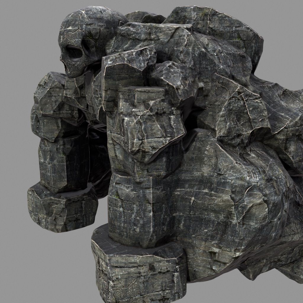 Skull Cave 3D model_2