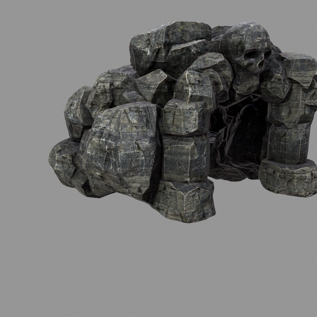 Skull Cave 3D model_13