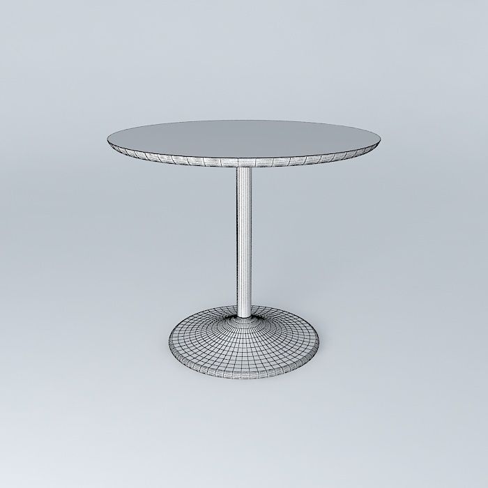 Table Round Free 3D model_4