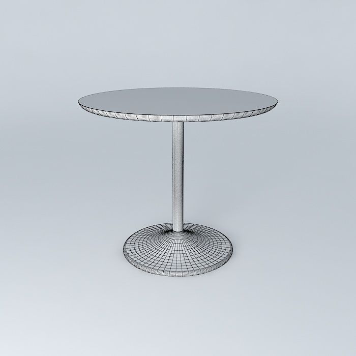 Table Round Free 3D model_3