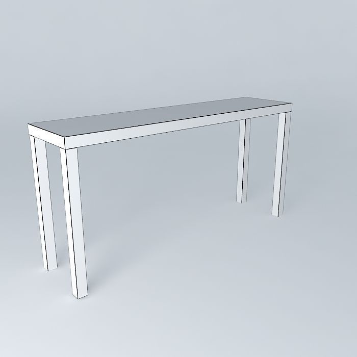 Parsons Table Long Free 3D model_4