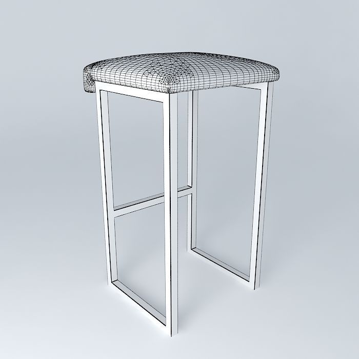 Barstool Simple Free 3D model_4