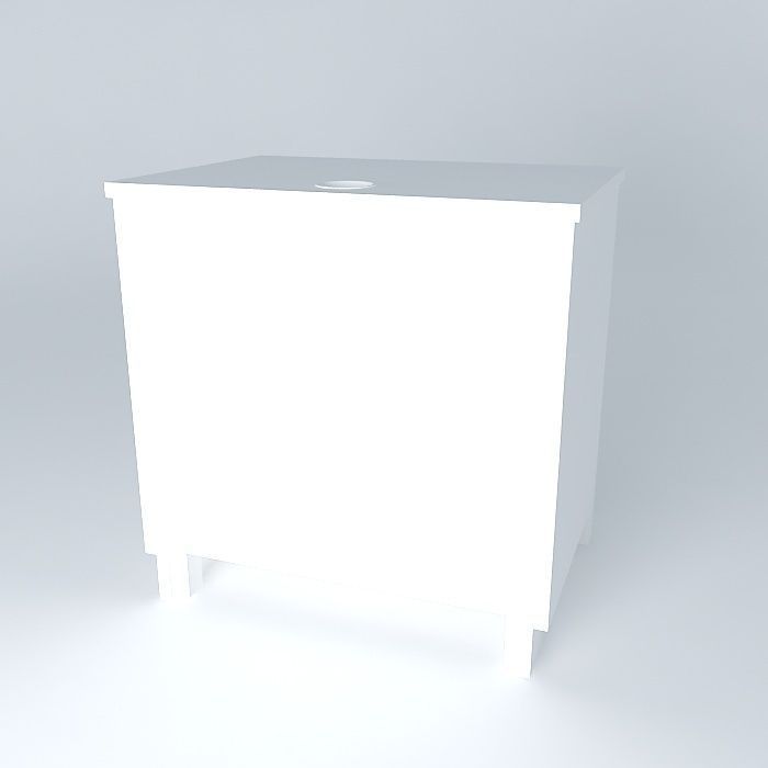 Nightstand Double 24 Free 3D model_1