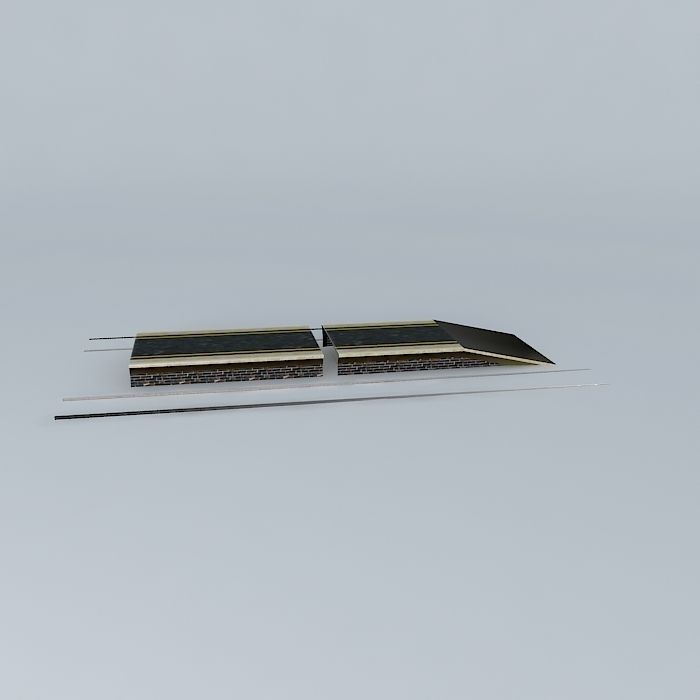 Eco Rail Platform Dummy Old Steam Days Free 3D model_2