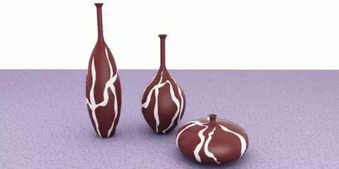 Complements 3 three vases Free 3D model