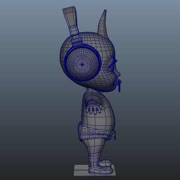 Hip Hop baby Cartoon Rigged  3D model_15