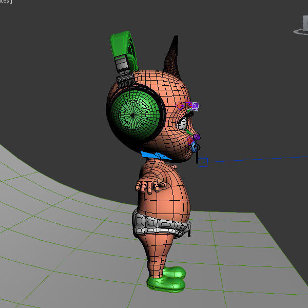 Hip Hop baby Cartoon Rigged  3D model_9
