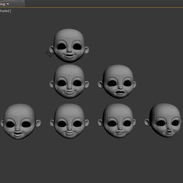 Hip Hop baby Cartoon Rigged  3D model_13