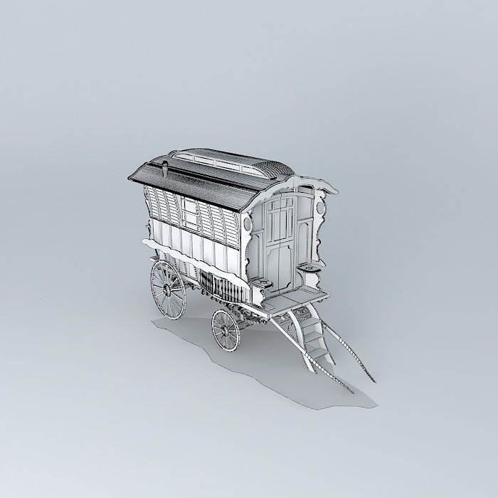 Romany Caravan LEDGE Excec Style Free 3D model_3