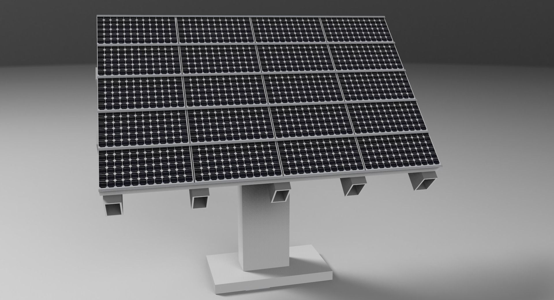 Photovoltaic PV Solar Panel 3D model_0