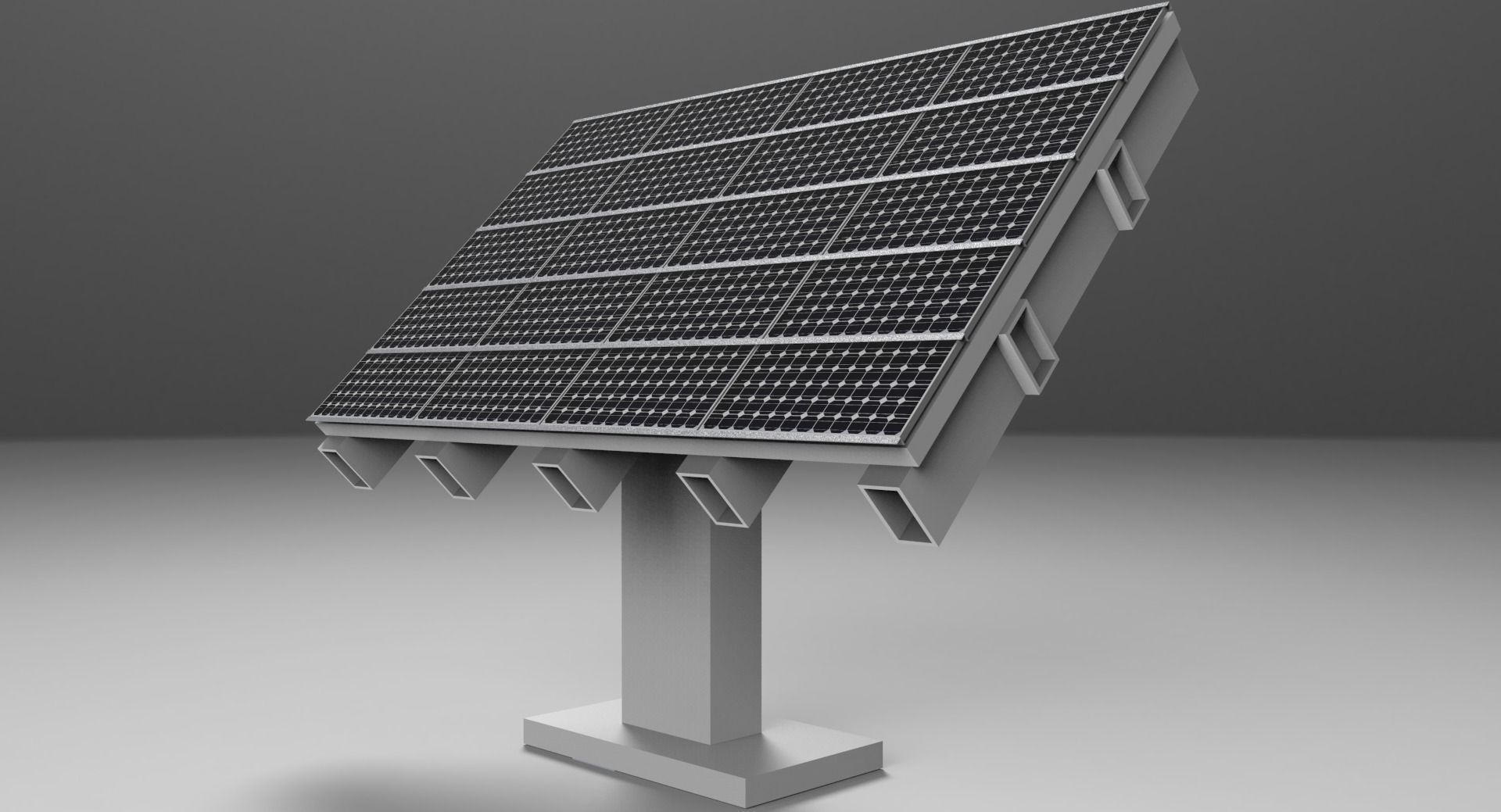 Photovoltaic PV Solar Panel 3D model_1