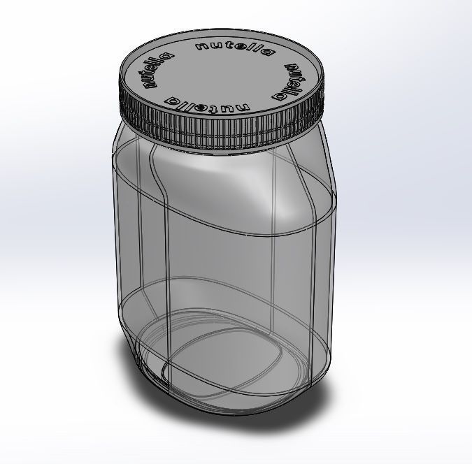 Nutella jar 3D model_2