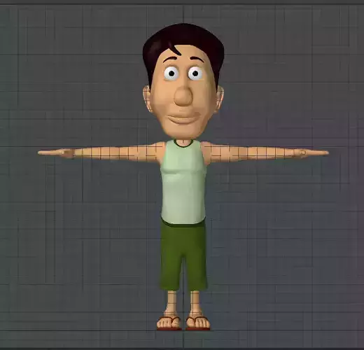 Boy model cartoon character