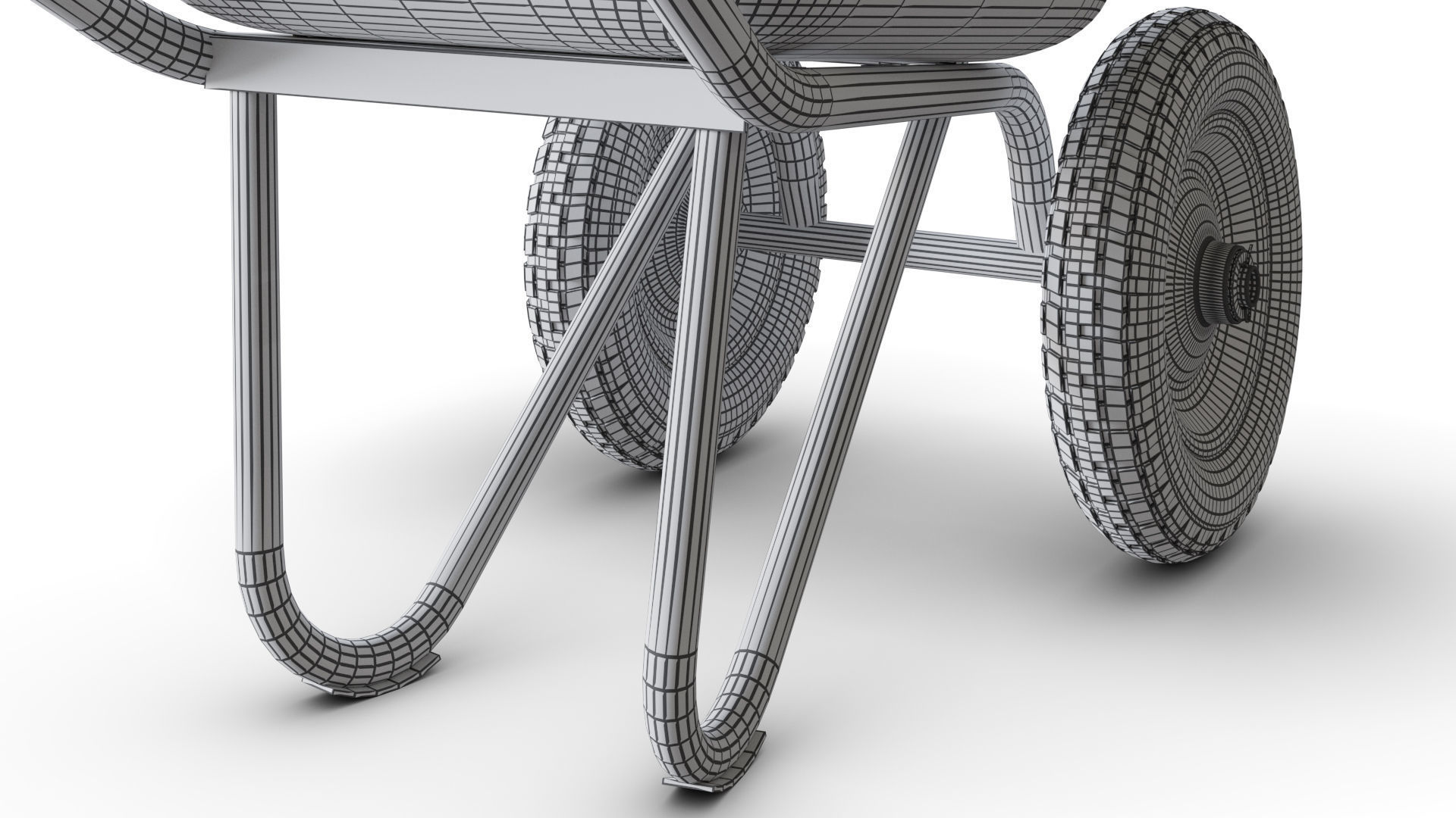 Wheelbarrow Yellow 3D model_19