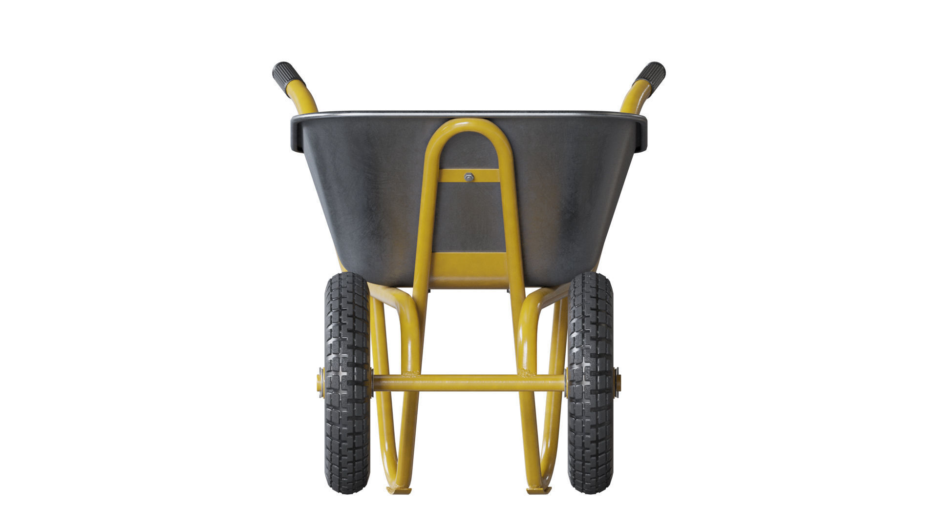 Wheelbarrow Yellow 3D model_7