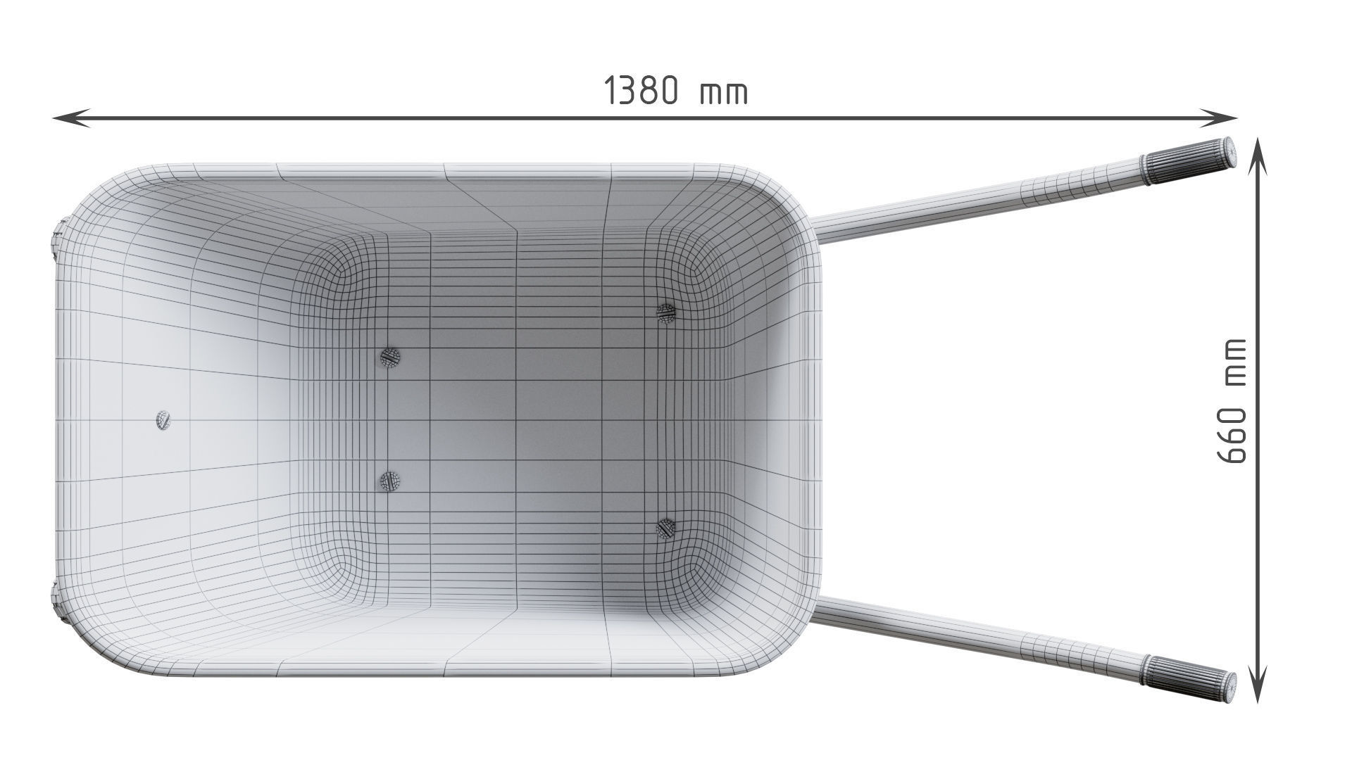 Wheelbarrow Yellow 3D model_12